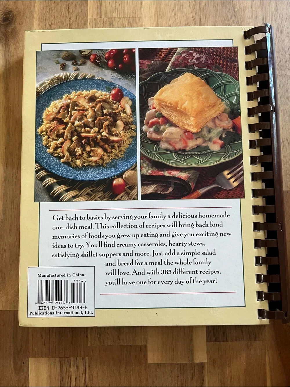 Vintage 1996 365 Casserole Spiral Bound Cookbook